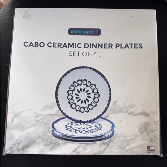 Servappetit Cabo Ceramic Bowls and plate Set of 4 each